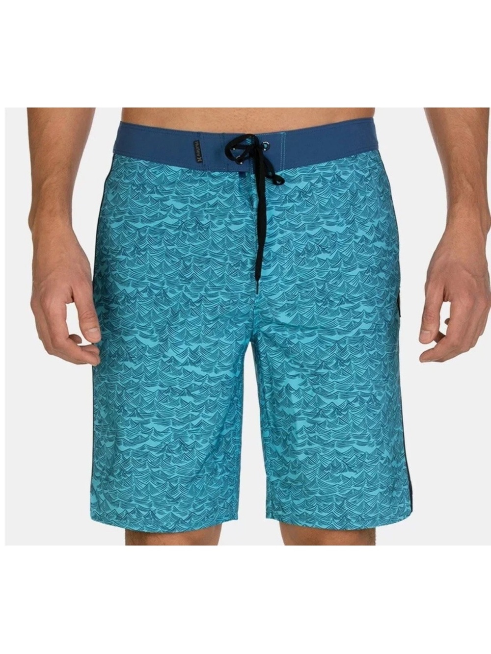 NWT Hurley Phantom Sleepy Hollow 20” Board Shorts Size 30 Blue Glaze